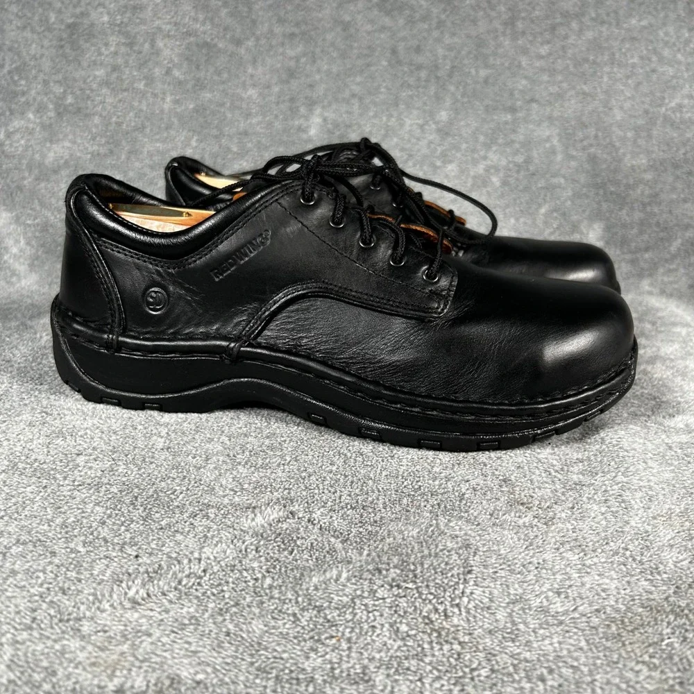 Red Wing Work Shoes StitchMax 6703 Oxford Aluminum Toe Black Leather Mens 8.5 EE